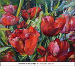 Garden of Joy-Tulips-1, Oil on Canvas